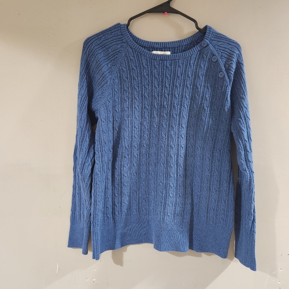 Sonoma Blue Cardigan Size XL Side Buttons